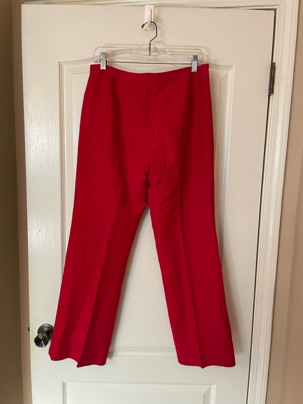 Tahari ASL Red Dress Linen Pants Women’s Size 10 Straight Leg Lined Career - Picture 7 of 7